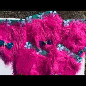 Troll party hats with hair